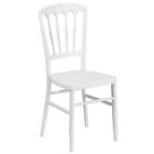  10 Pack  White Resin Napoleon Chair - Commercial Quality Wedding Banquet Chair