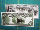 Fantasy  10 1860 s Washington D c  National Currency Note Us Paper Money Copy