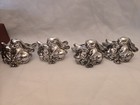 Arthur Court Bunny Napkin Rings Set 4 In Box Metal Mom   Baby - Nib