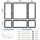 3 Set Peel And Stick Wall Molding Kit pre Cut Wainscoting 24x60in