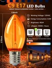 Konictom 25 Pack C9 Clear Orange Led Replacement 25 Pack  Bulbs