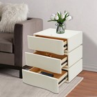 Nightstand With Led Light Strip  Bedroom Night Stand  Side Table With Drawers