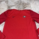 Nike Georgia Bulldogs Football Coaches Uv On-field Shirt Mens Medium Red Stretch