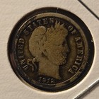1912-s Barber Dime 10c San Francisco Business Strike 90  Silver Km 113