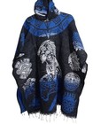 Authentic Mexican Handmade Poncho Gaban With Hood  Jaguar   Aztec Warrior