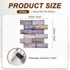 5pcs 10 6 x10 6  Peel And Stick Backsplash Stone Tile Sticker  Brown Gray