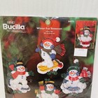 Christmas Bucilla Holiday Felt Ornament Kit 84973 Winter Fun Snowmen 4 Piece Set