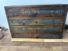 Vintage Antique Wood Cottton   Silk Sewing Thread Cabinet