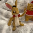 Vtg Winnie Pooh Rabbit Eeyore Walt Disney Hong Kong Flocked Christmas Ornaments