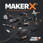 Wx746l 9 Worx 20v Makerx Hot Glue Gun - Tool Only-ob