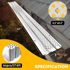 Gutter Guard  5 Inch Width  Aluminum Leaf Filter Diy Gutter Cover  64 Pcs 216 Ft