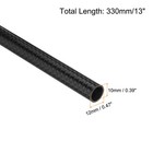 2 Pcs 10mm X 12mm X 330mm Carbon Fiber Tubes Plain Weave Glossy Surface Rod