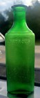 Green Watrous Drug Bottle Enid  Oklahoma 3 Oz  Size 