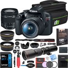 Canon T7 Eos Rebel Dslr Camera Ef-s 18-55mm Is Ii   500mm Telephoto Lens Pro Kit