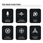 Condenser Microphone Professional Cardioid Studio Mic For Recording Podcasting