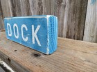 9 Inch Wood Hand Painted Dock Sign Nautical Seafood   s317 