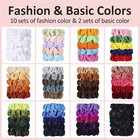 Velvet Hair Scrunchies - 60 Pack For Women  Girls  And Kids - Bulk Scrunchies Ha