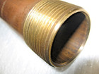 1-1 4  X 6  Red Brass Nipple 1 25  Schedule 40 Threaded Npt