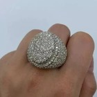 2 15ct Round Cut Lab-created Diamond Men s Wedding Gift 14k White Gold Fn Ring