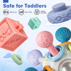 Montessori Baby Sensory Teething Toys Set For Infants 0-18 Months
