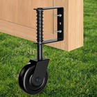 4 3  Heavy Duty Gate Caster With Bearing  Spring Loaded Gate Wheels 1 Black