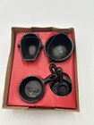 Vintage Dollhouse Cast Iron Cookware Set Grey Craft Boxed Miniatures