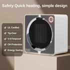 Small Space Heater  Low Watt Portable Electric Heaters For Indoor Use White 