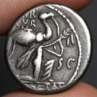 Aemilius Scaurus Denarius Ancient Roman Republic Silver Coin 58bc Cabinet Toning