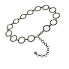 Vintage Adjustable Chain Belt Silver Tone