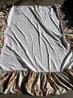 Ralph Lauren Home Stone Harbor Aqua Bedskirt Ruffled Floral Queen Size Euc