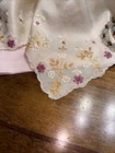 Vintage Exquisite Hand Embroidered Silk Hankie  Handkerchief Monogram C