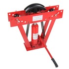 Red Steel 12 Ton Adjustable Roller Manual Hydraulic Pipe Bender W  6 Dies Size