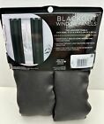 Eclipse Black Blackout Window Panels Two Grommet Panels 84in Length Curtain