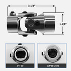 Universal Coupling 3 4-36 Spline X 3 4  Dd Steering Shaft U-joint
