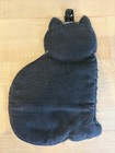 Vintage Black Cat Quilted Embroidered Potholder Pot Holder Halloween