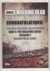 2017 Topps The Walking Dead Season 7 Walkers Relic Walkers  r-w4 0fr5