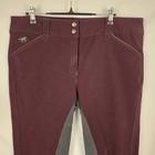 Piper Smartpak Womens Pants 36r Burgundy Equestrian Horse Riding Breeches Saddle