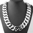 Heavy Big 24mm 32mm Silver Color gold Plated Cuban Link Chain Necklace Jewelry