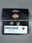 Harley Davidson Pin Black   Orange Script Vest Jacket Shirt Pin - Midtown New
