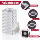 40pcs Adjustable 2x2 Coin Holder Snap Capsule 40mm Silver Dollar Collection Case