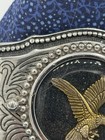 Vintage Western Style Eagle Belt Buckle Detailed Engraved Silver Tone Metal