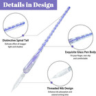 Glass Dip Pen Ink Set  16pcs Fountain Calligraphy Pens Set  2 Crystal Signature