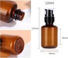 2pcs 120ml 4oz Empty Plastic Amber Lotion Pump Bottles Travel Brown 