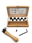 Ring Setters Clamp Set With Expanding Nylon Collets In Wooden Box To Hold Rings 