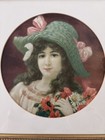 Rare Antique Original Victorian Chromolithograph Of A Lady 