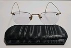 Vtg Artcraft 12k Gf Gold Filled Rimless Octagon Spectacles Glasses Engraved
