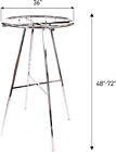 Chrome 36  Round Clothing Rack Height 48 - 72  H Leveler Glides Garment