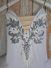 White Swan Lake Ballet Tutu Leotard Dance Dress Silver Appliques Tulle Halloween