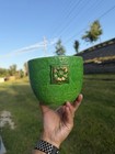 Vtg Rosenthal Netter Italian Art Pottery Green Ceramic Floral Planter Pot