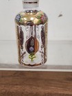 Vintage Czech Boho Decorated Perfume Scent Bottle